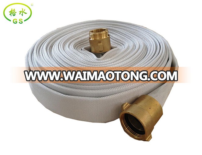 100% polyester yarn black pvc lining high pressure fire hose